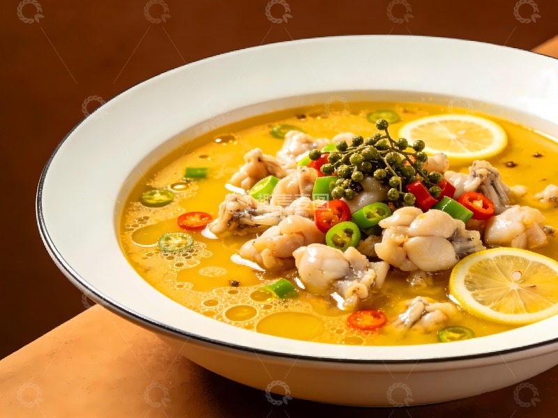 高清大图下载【趣麦麦图】酸汤牛蛙美食