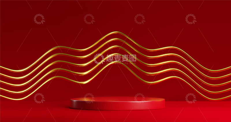 源文件下载【趣麦麦图】舞台上的金色波浪