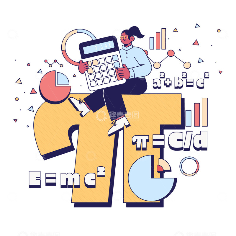 源文件下载【趣麦麦图】数字&pi;上的数学探索者