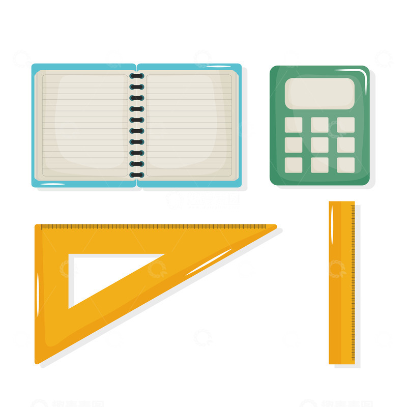 源文件下载【趣麦麦图】学习工具组合