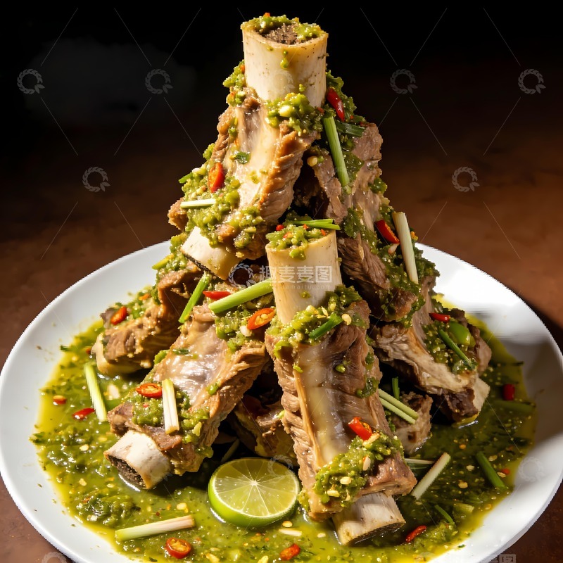 高清大图下载【趣麦麦图】美味火山排骨