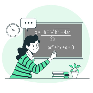 女性数学教师在授课