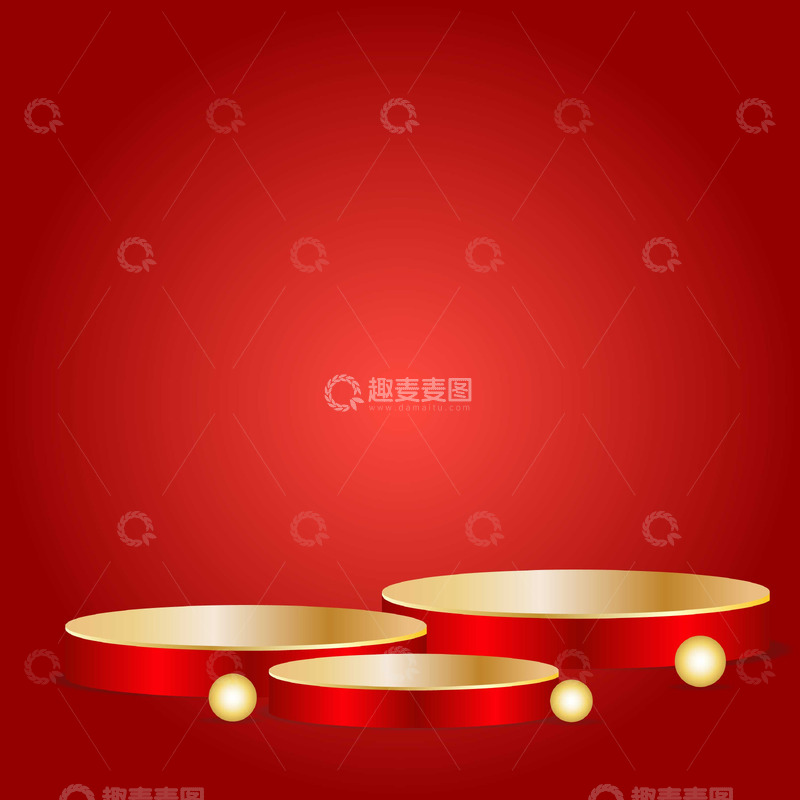 源文件下载【趣麦麦图】奢华红台金边韵事