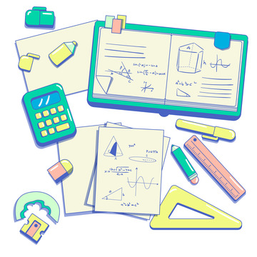 学习用品与几何作业