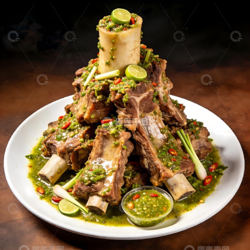 高清大图下载【趣麦麦图】火山排骨美食