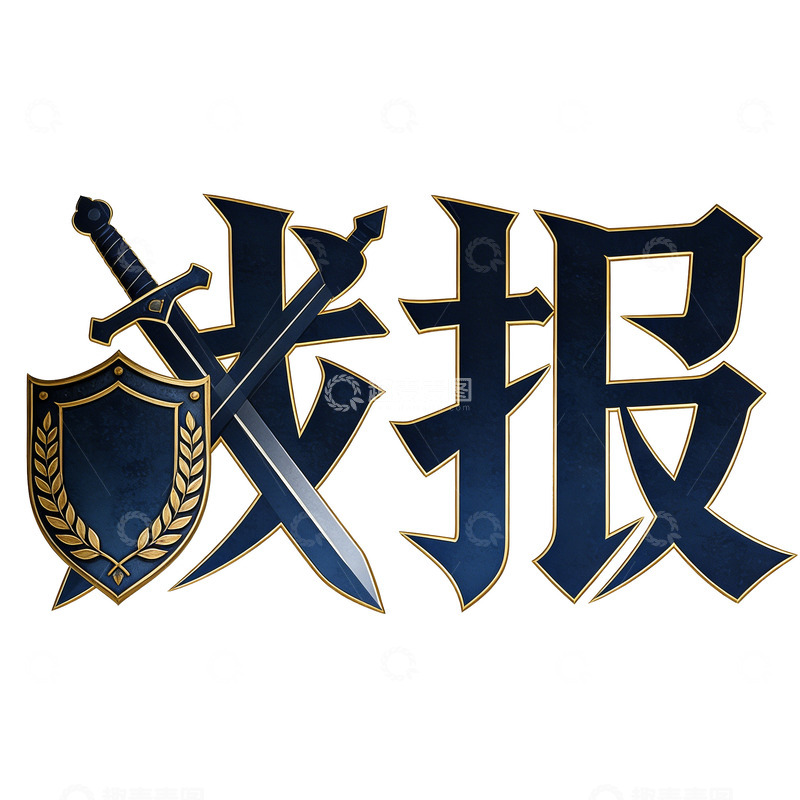 高清大图下载【趣麦麦图】战报风格徽章设计元素