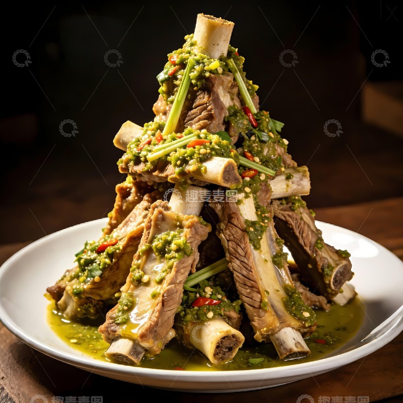 高清大图下载【趣麦麦图】特色美食火山排骨
