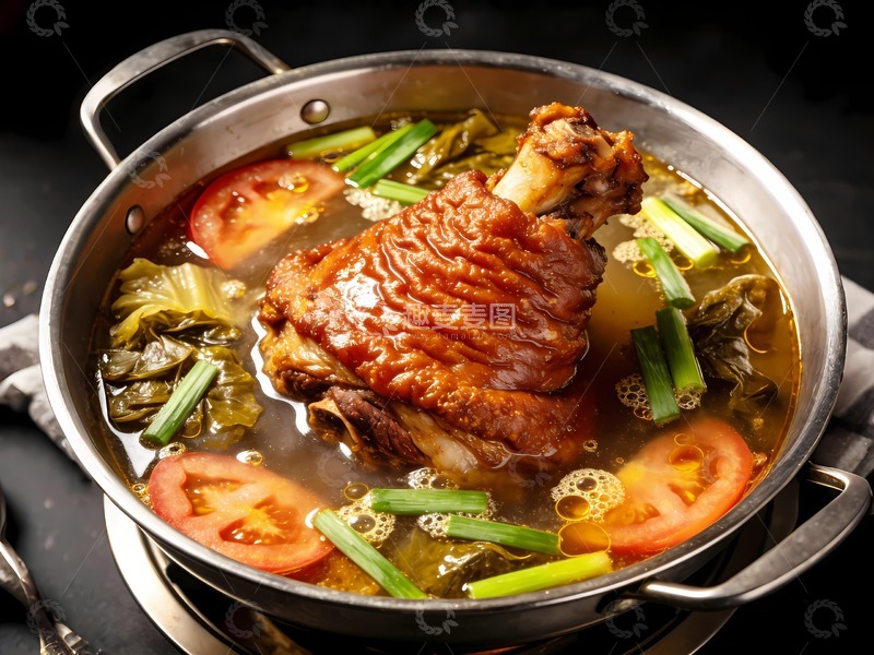 高清大图下载【趣麦麦图】贵州酸菜蹄髈火锅