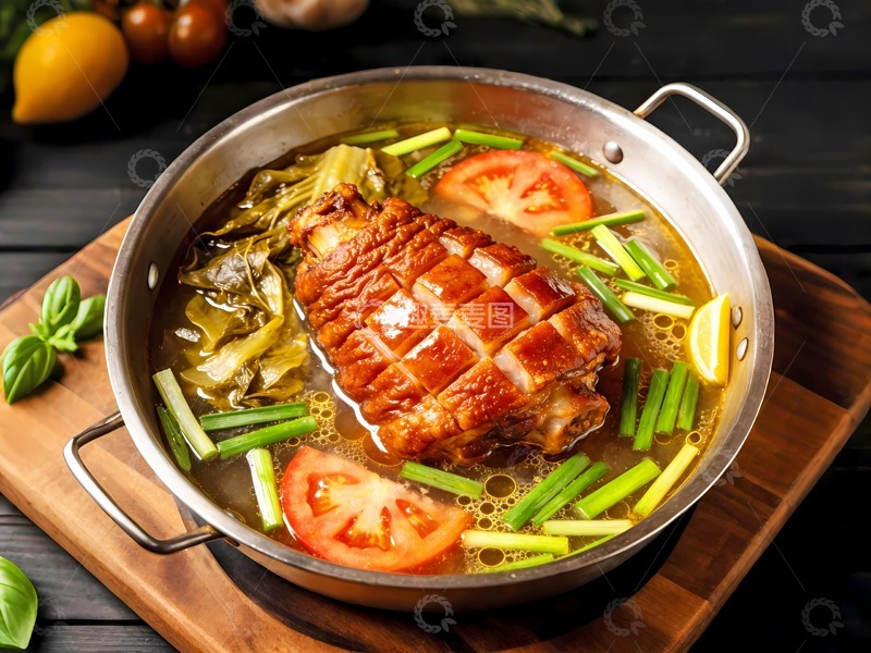 高清大图下载【趣麦麦图】酸菜蹄髈火锅摄影