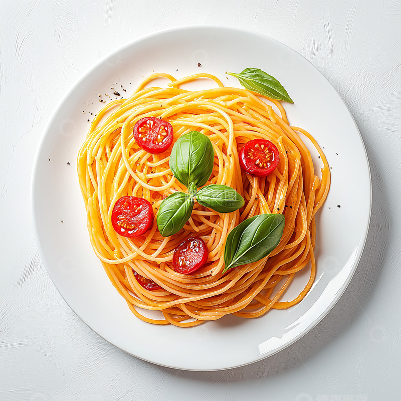 高清大图下载【趣麦麦图】意大利面俯视摄影素材
