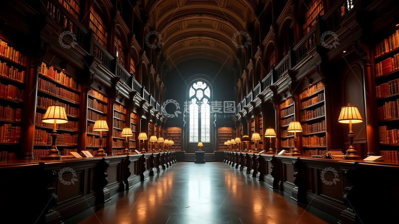 高清大图下载【趣麦麦图】书房图书室书架