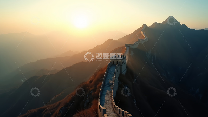 高清大图下载【趣麦麦图】长城阳光大山