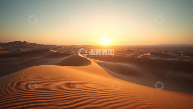 高清大图下载【趣麦麦图】阳光沙漠天空