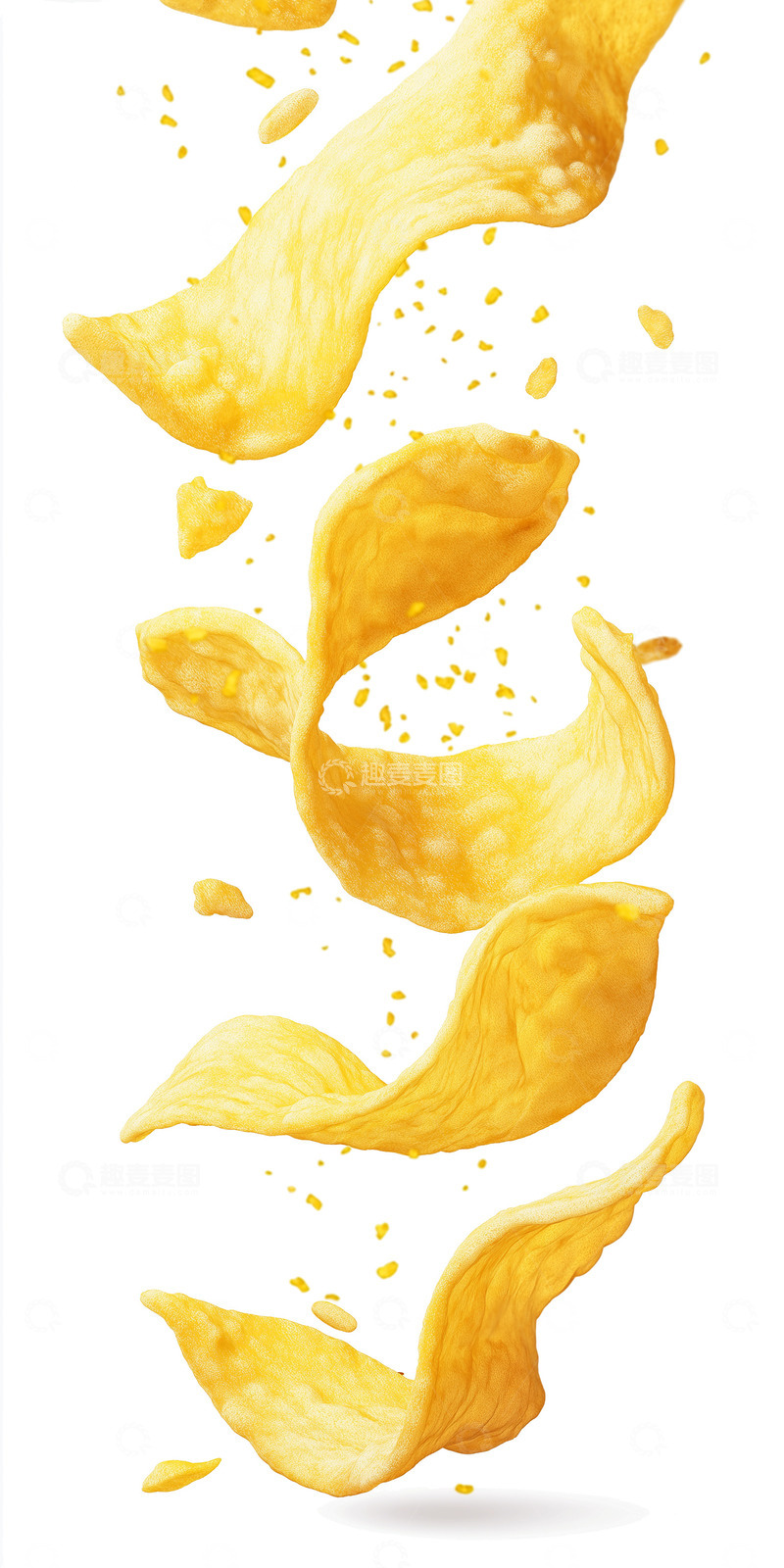 高清大图下载【趣麦麦图】薯片排列造型摄影素材