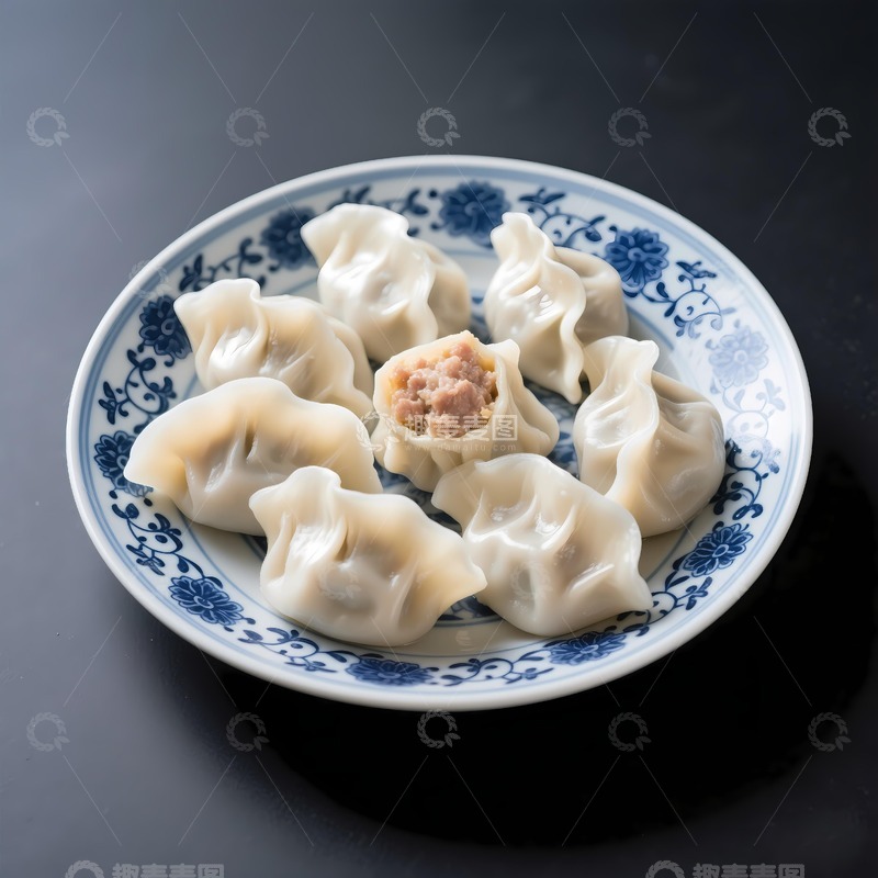 高清大图下载【趣麦麦图】一盘美味的饺子2