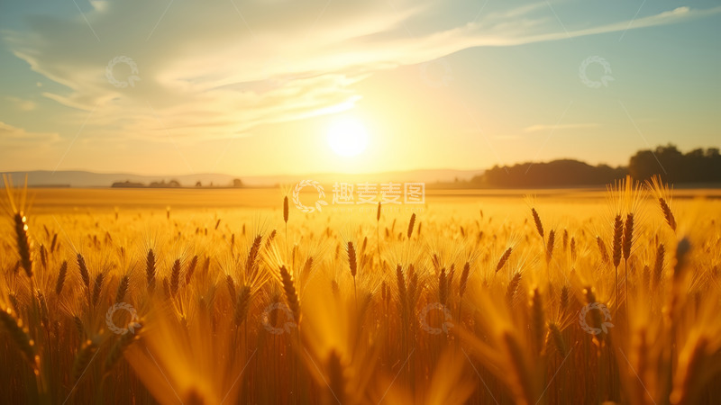 高清大图下载【趣麦麦图】小麦阳光田地
