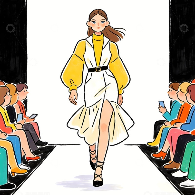 高清大图下载【趣麦麦图】一个女人正在走秀