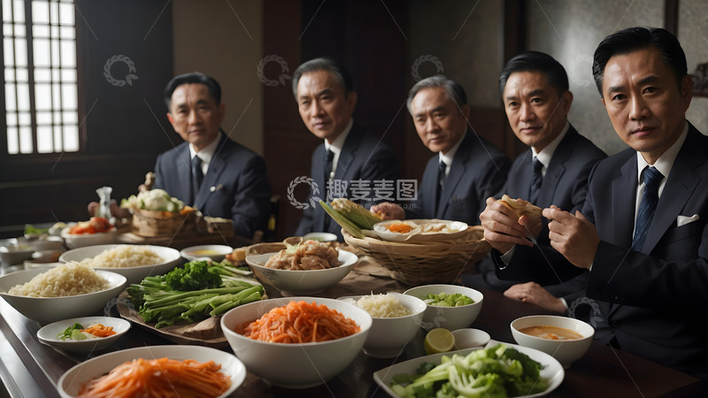 高清大图下载【趣麦麦图】聚餐的时光特写