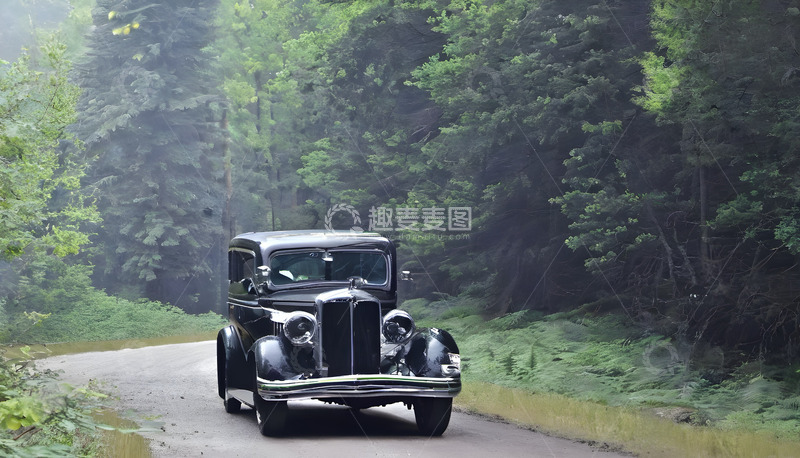 高清大图下载【趣麦麦图】雨后老爷车镜头