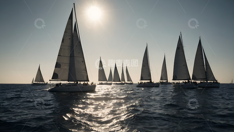 高清大图下载【趣麦麦图】海面上休闲度假