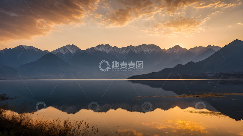 高清大图下载【趣麦麦图】静怡的晚霞天空