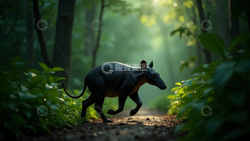 高清大图下载【趣麦麦图】阳光动物大树