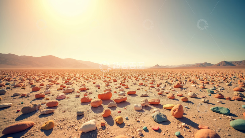 高清大图下载【趣麦麦图】阳光石头大山