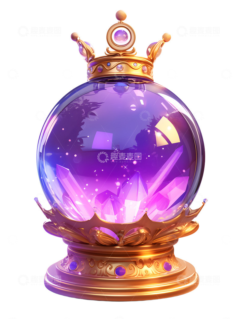 高清大图下载【趣麦麦图】魔法水晶球卡通装饰