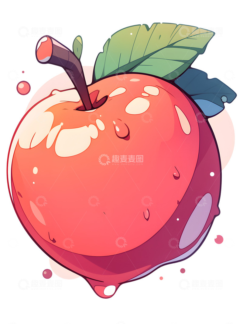 高清大图下载【趣麦麦图】卡通苹果设计