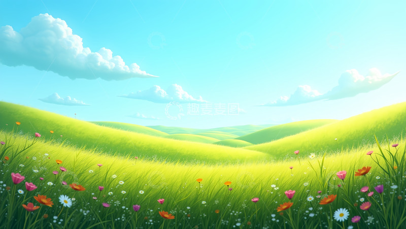 高清大图下载【趣麦麦图】天空小花花儿