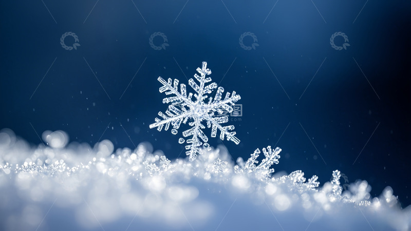 高清大图下载【趣麦麦图】冬天雪花雪地