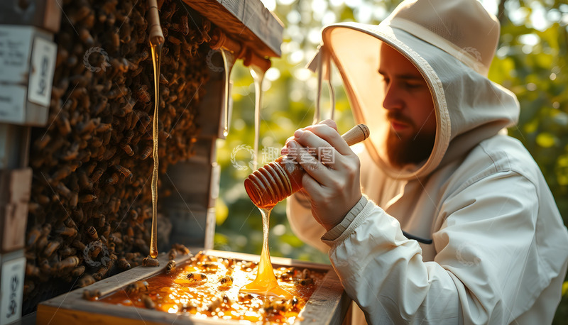 高清大图下载【趣麦麦图】养蜂人的蜂蜜