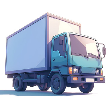 卡通一辆大卡车