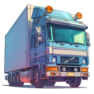 卡通一辆卡车