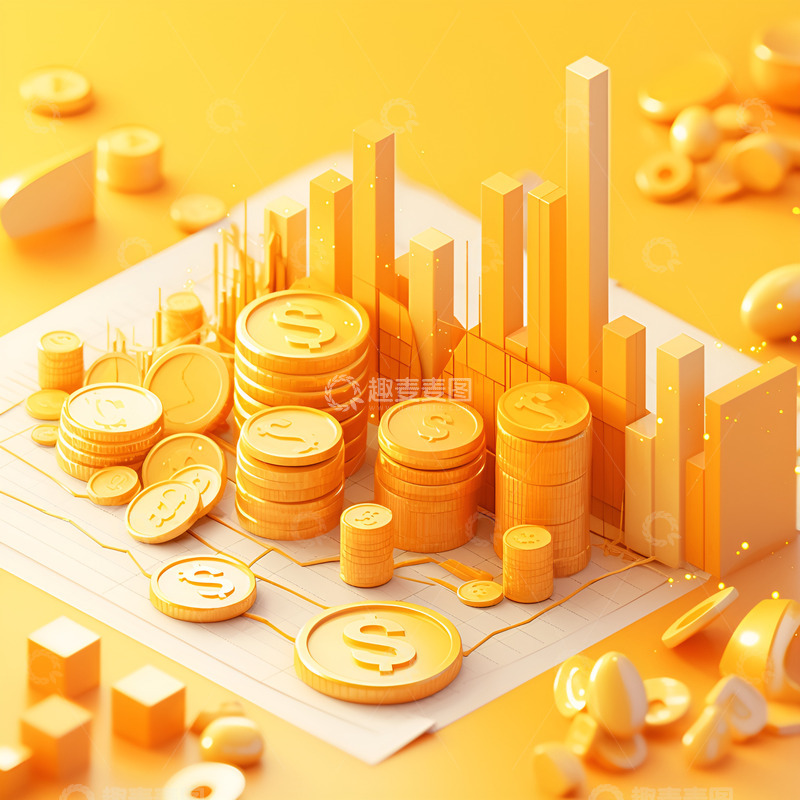高清大图下载【趣麦麦图】卡通一摞金币