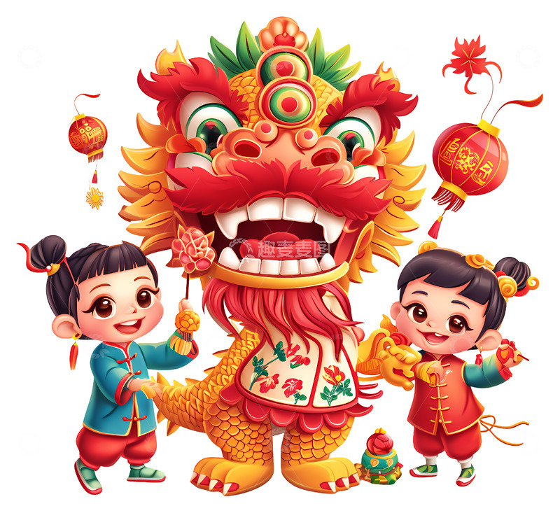 高清大图下载【趣麦麦图】春节庆祝喜庆素材