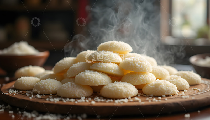 高清大图下载【趣麦麦图】米饼糕点制作
