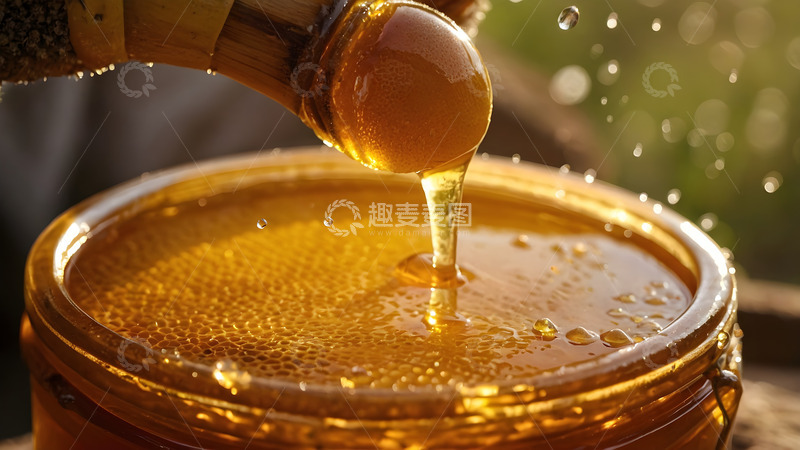 高清大图下载【趣麦麦图】蜂蜜镜头特写
