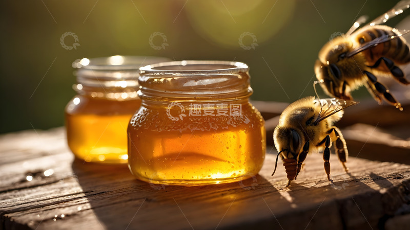 高清大图下载【趣麦麦图】灌装蜂蜜特写