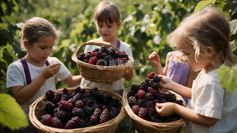 高清大图下载【趣麦麦图】采摘园的乐趣