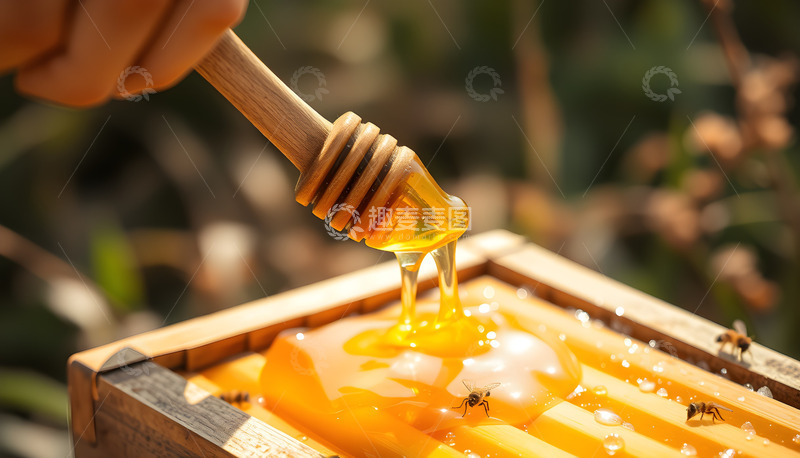 高清大图下载【趣麦麦图】纯净的蜂蜜处理