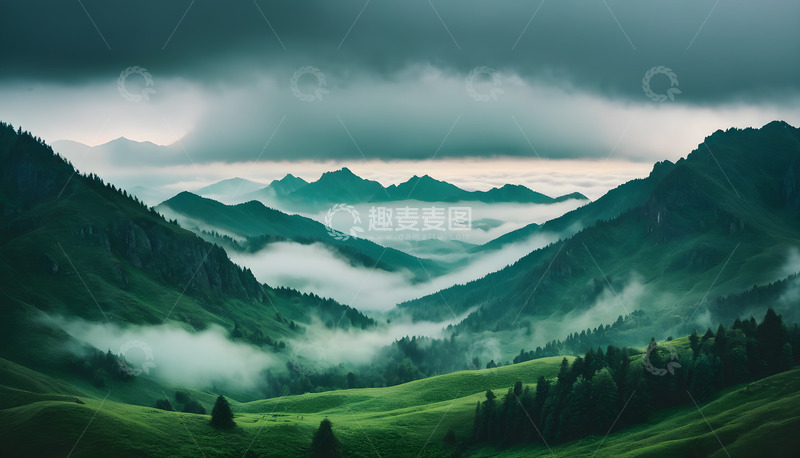 高清大图下载【趣麦麦图】春绿大地萦绕