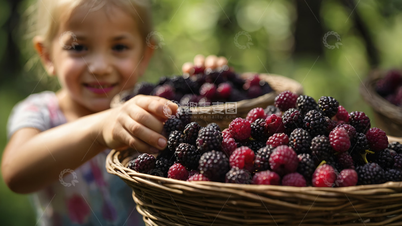 高清大图下载【趣麦麦图】果子丰收的喜悦