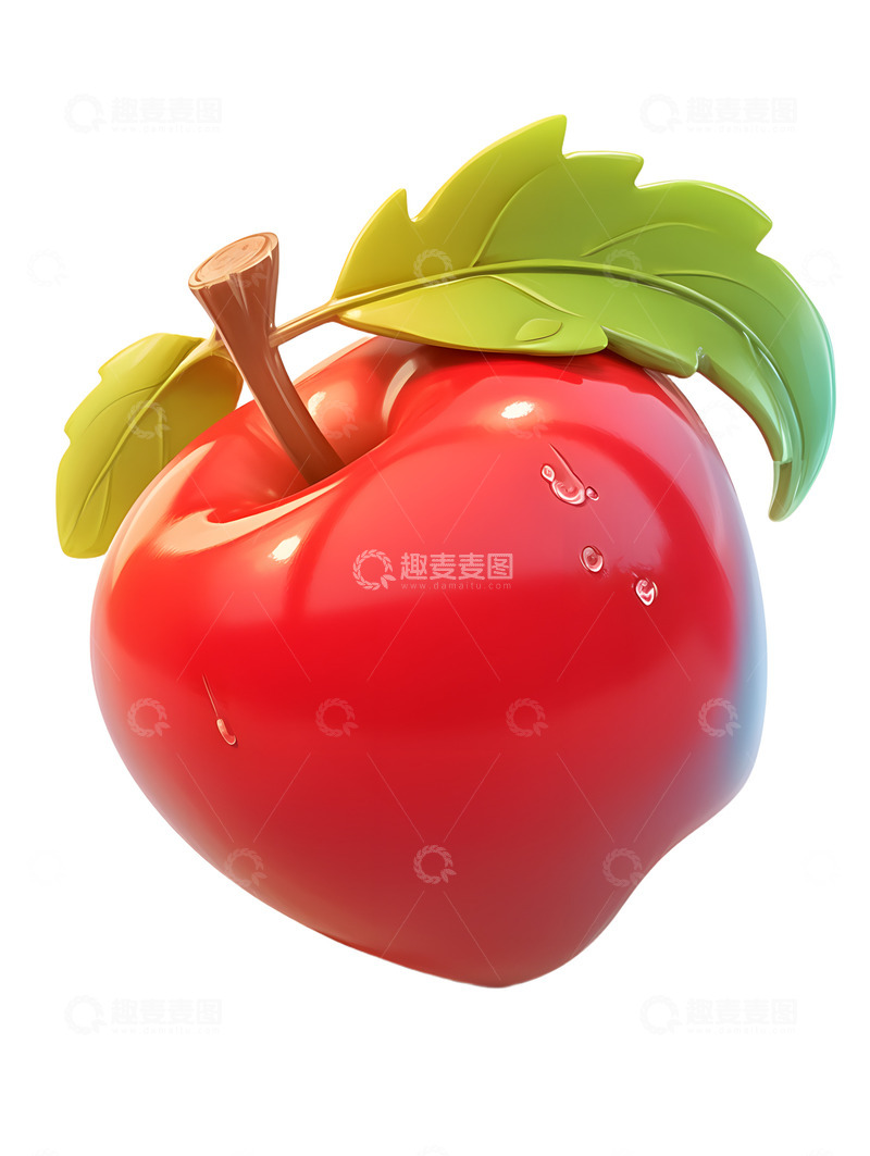 高清大图下载【趣麦麦图】卡通苹果图标可爱
