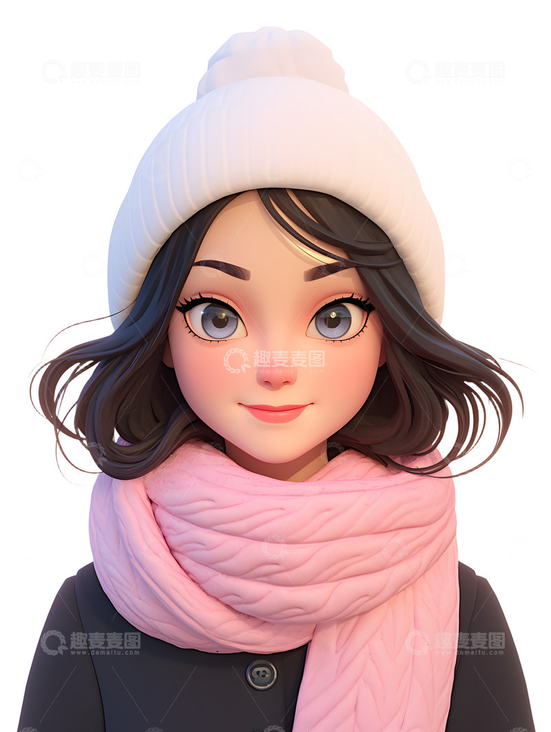 高清大图下载【趣麦麦图】冬季女孩女士头像