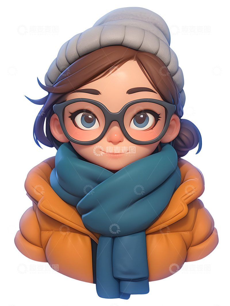 高清大图下载【趣麦麦图】女士卡通头像