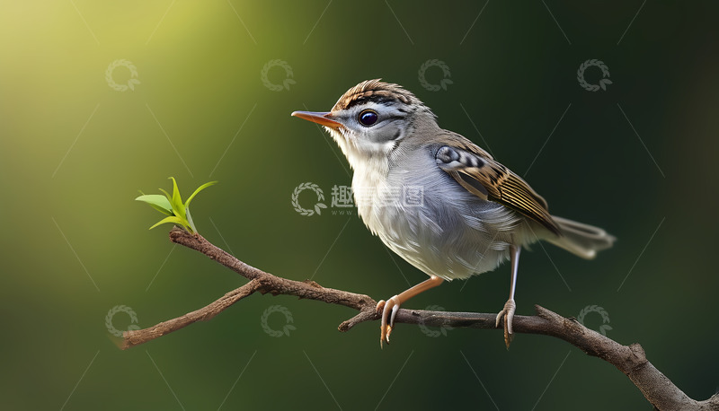 高清大图下载【趣麦麦图】鸟儿树枝小鸟