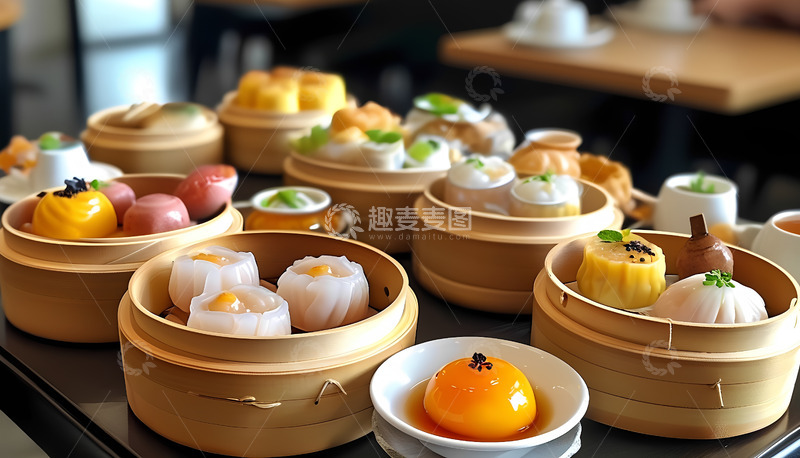 高清大图下载【趣麦麦图】广东美食包子