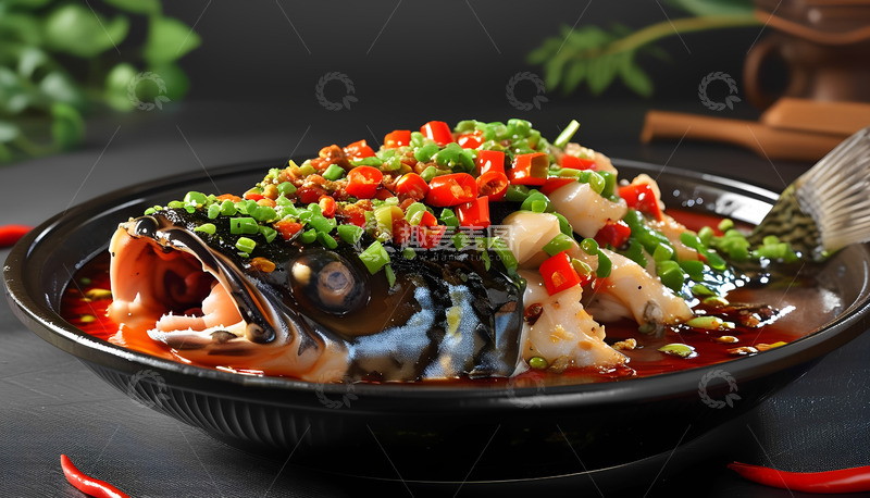 高清大图下载【趣麦麦图】剁椒鱼头辣椒