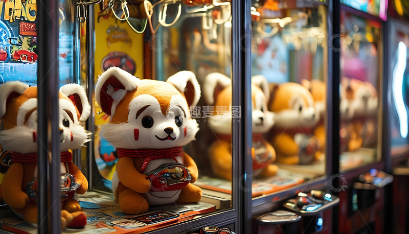 高清大图下载【趣麦麦图】娃娃机娃娃熊